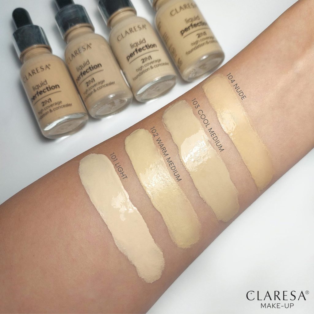 Claresa 2in1 Concealer And Foundation Liquid Perfection 104 Nude