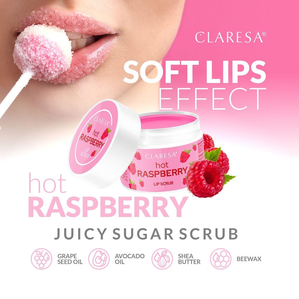 Claresa Saucy Lips Scrub HOT RASPBERRY 15g