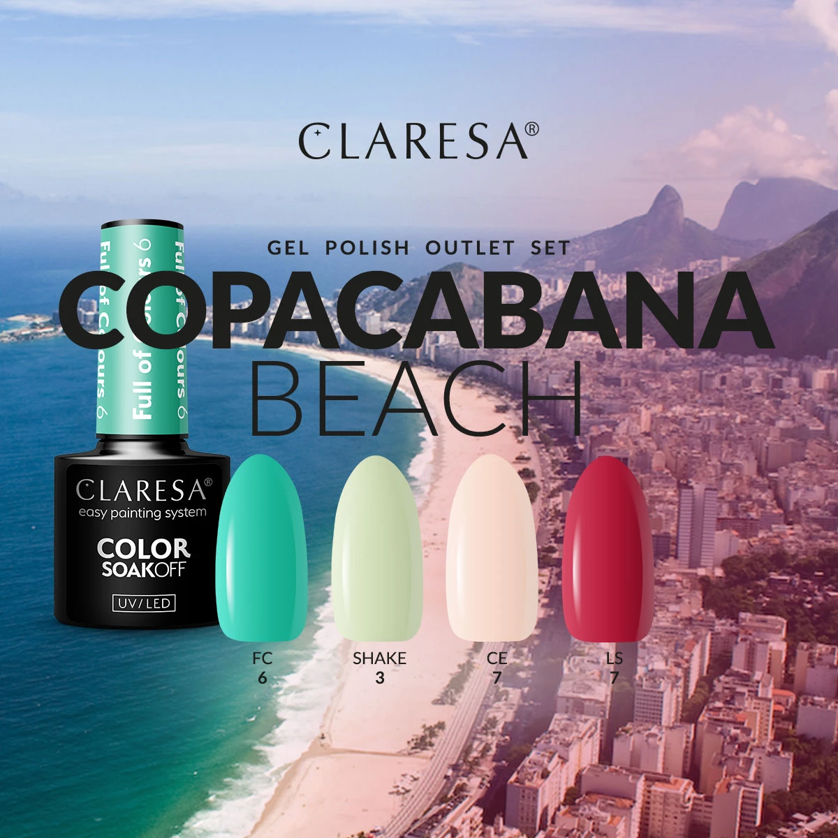 Claresa COPACABANA BEACH Gel Nail Polish Set