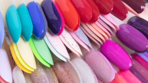 Claresa gel nail polish collections in a variety of trendy colours displayed together