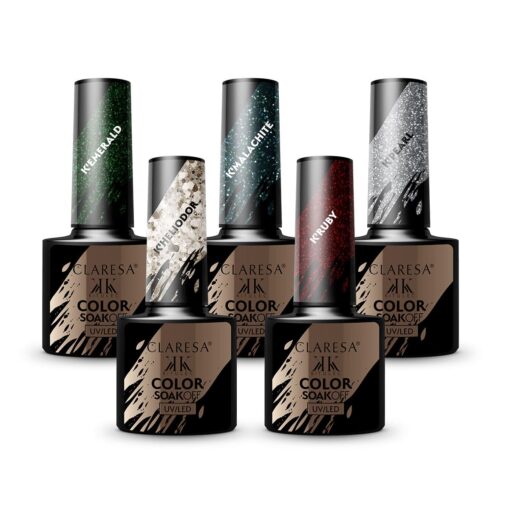 Claresa K'Crystal Gel Nail Polish Collection 5 x 5g - Image 3