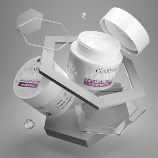 Claresa HARD&EASY Builder Gel MILKY WHITE 12g - Image 4