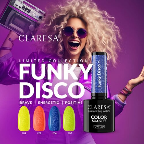 Claresa FUNKY DISCO Gel Nail Polish Collection 4 x 5 g