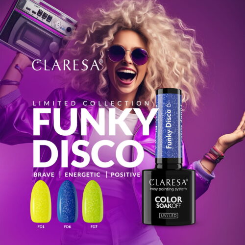 Claresa FUNKY DISCO Gel Nail Polish Collection 3 x 5 g
