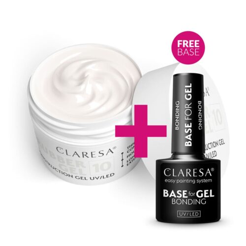 Claresa RUBBER GEL #10 45g + FREE Bonding Base for Gel