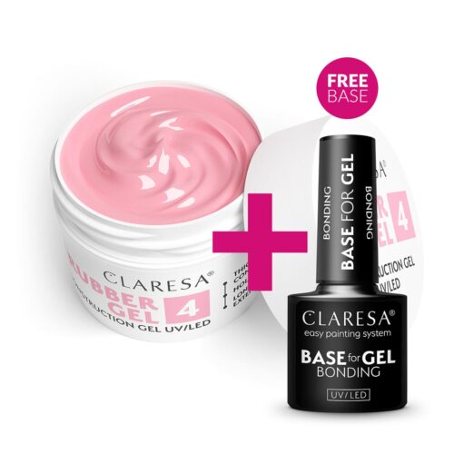 Claresa RUBBER GEL #04 45g + FREE Bonding Base for Gel