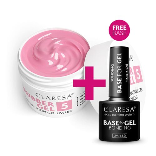 Claresa RUBBER GEL #05 45g + FREE Bonding Base for Gel