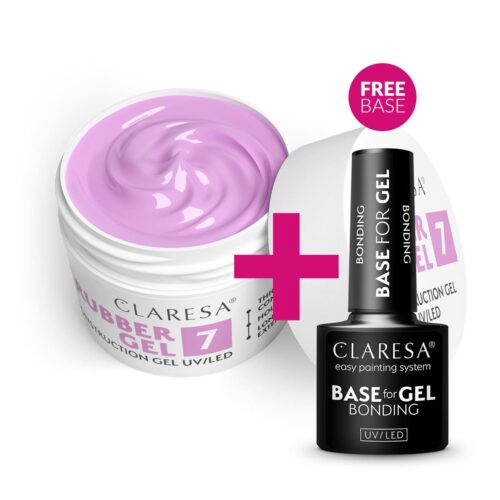 Claresa RUBBER GEL #07 45g + FREE Bonding Base for Gel