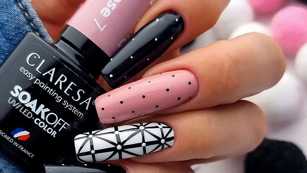 Nail colours palette – modern manicure shades from neutral to bold gel polish colours