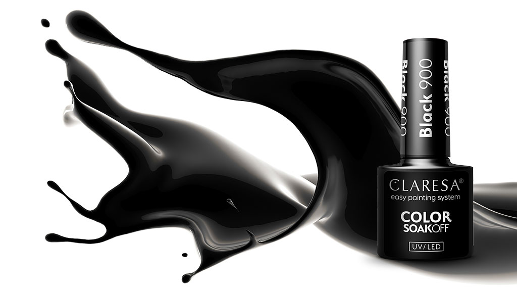 Gel nail polish manicure with glossy long-lasting finish cured under LED lamp