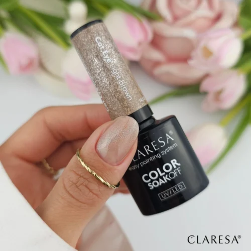 Alternative view of Claresa NUDE GLOW "Cat Eye - Light Brown" Gel Nail Polish (5g)