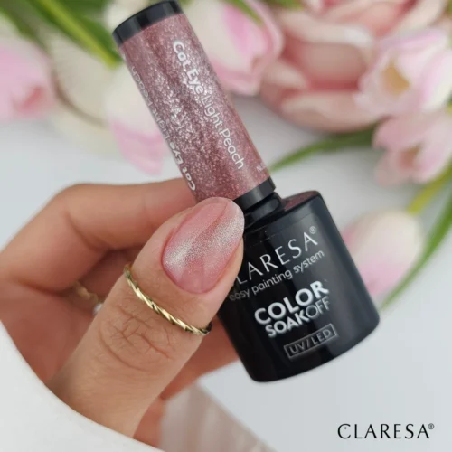 Alternative view of Claresa NUDE GLOW "Cat Eye - Light Peach" Gel Nail Polish (5g)