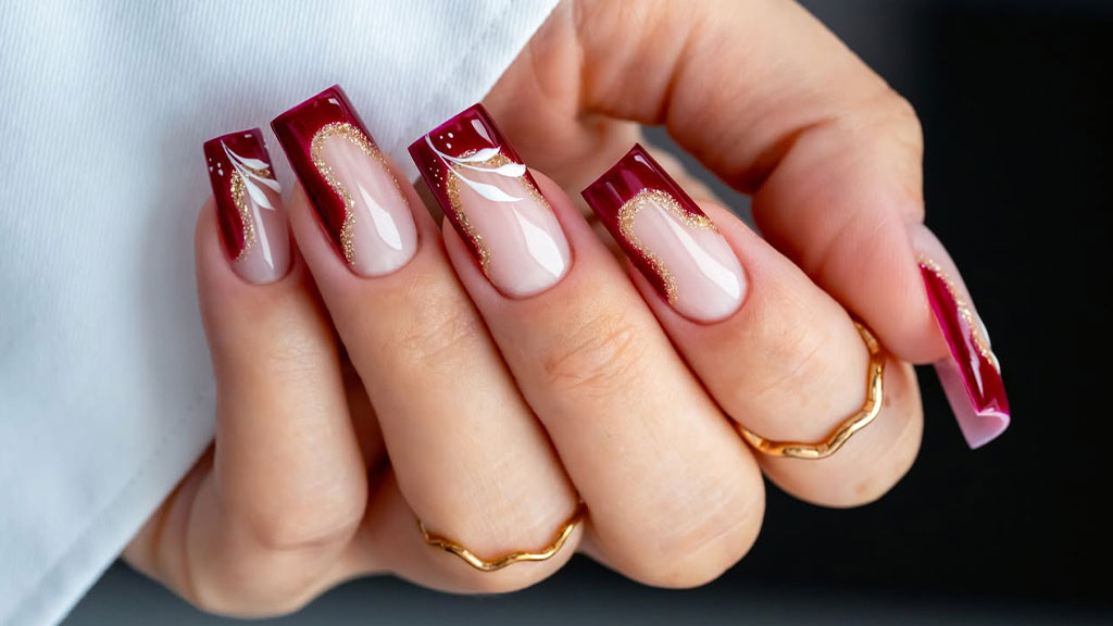 Acrylic nails vs gel polish nails comparison on natural nails
