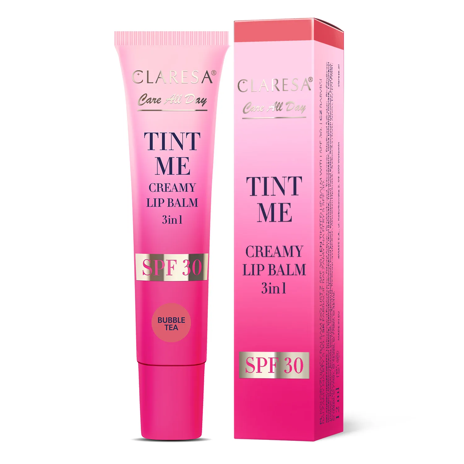 Claresa TINT ME Creamy Lip Balm 3in1 SPF30 BUBBLE TEA (12ml) - Image 5