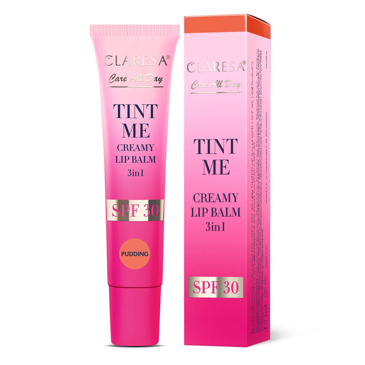 Claresa TINT ME Creamy Lip Balm 3in1 SPF30 PUDDING (12ml) - Image 5