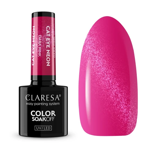 'Claresa CAT EYE NEON "DARK PINK" Gel Nail Polish (5g)'