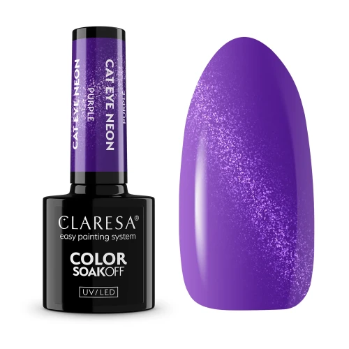 'Claresa CAT EYE NEON "PURPLE" Gel Nail Polish (5g)'