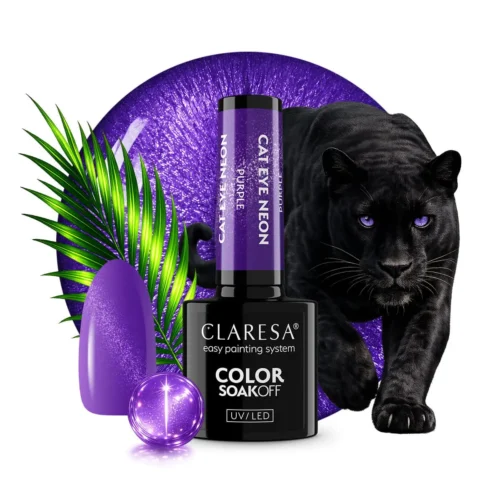 Alternative view of 'Claresa CAT EYE NEON "PURPLE" Gel Nail Polish (5g)'