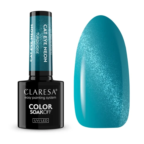 'Claresa CAT EYE NEON "TURQUOISE" Gel Nail Polish (5g)'