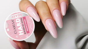 Claresa hard gel manicure on natural nails