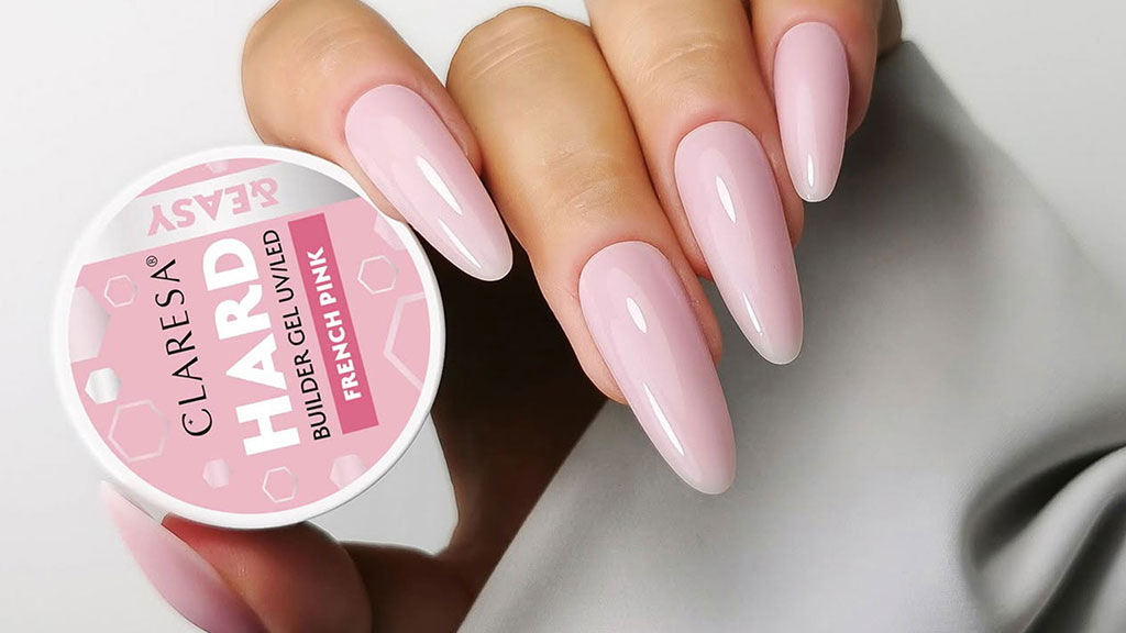 Claresa hard gel manicure on natural nails