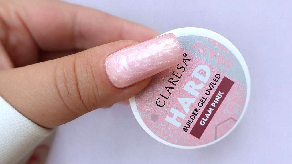 Hard gel manicure on natural nails