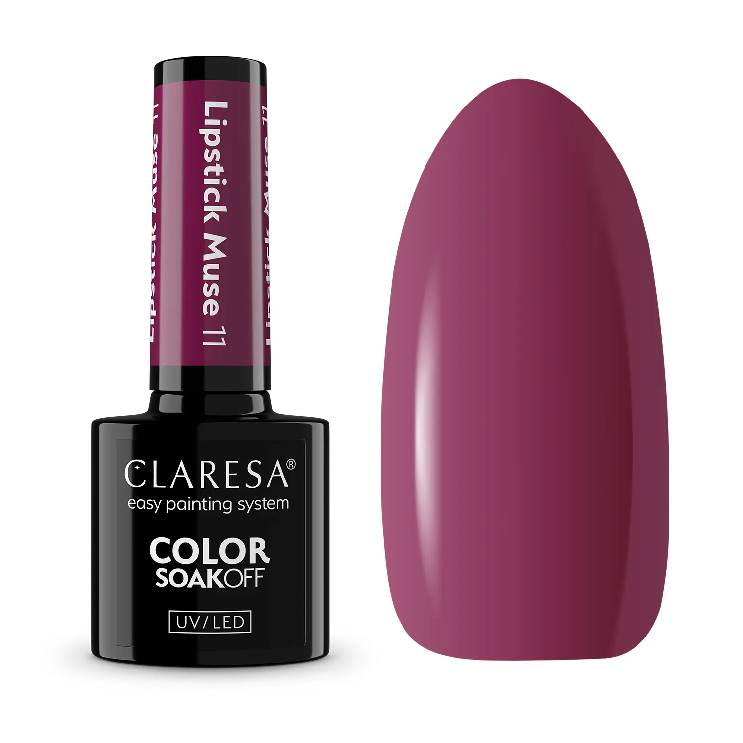 Claresa LIPSTICK MUSE 11 "Deep Plum" Gel Nail Polish (5g)