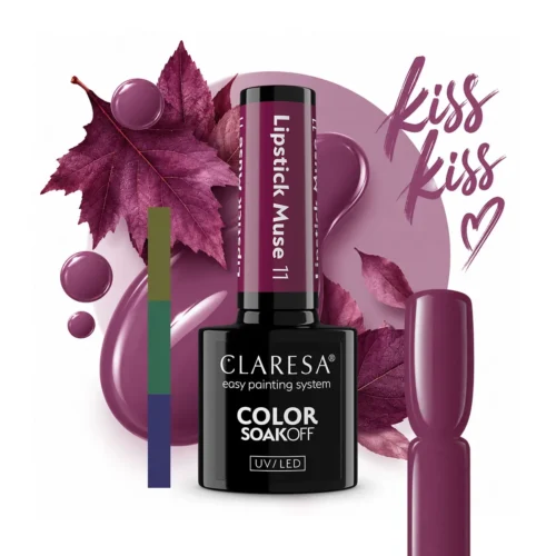 Claresa LIPSTICK MUSE 11 "Deep Plum" Gel Nail Polish (5g) - Image 4