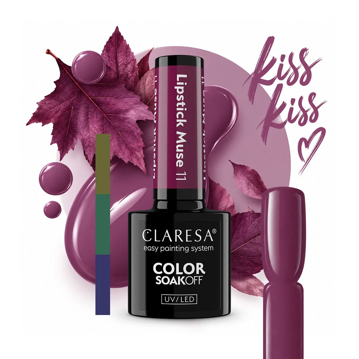 Claresa LIPSTICK MUSE 11 "Deep Plum" Gel Nail Polish (5g) - Image 4