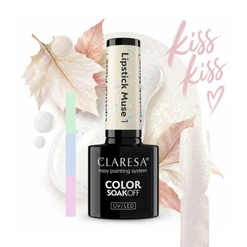 Claresa LIPSTICK MUSE 01 "Milky Shimmer" Gel Nail Polish (5g) - Image 5