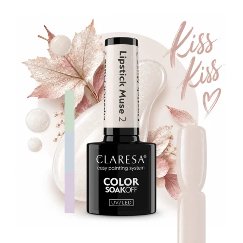 Claresa LIPSTICK MUSE 02 "Creamy Sparkle" Gel Nail Polish (5g) - Image 4