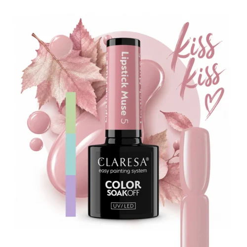 Claresa LIPSTICK MUSE 05 "Powder Pink" Gel Nail Polish (5g) - Image 4