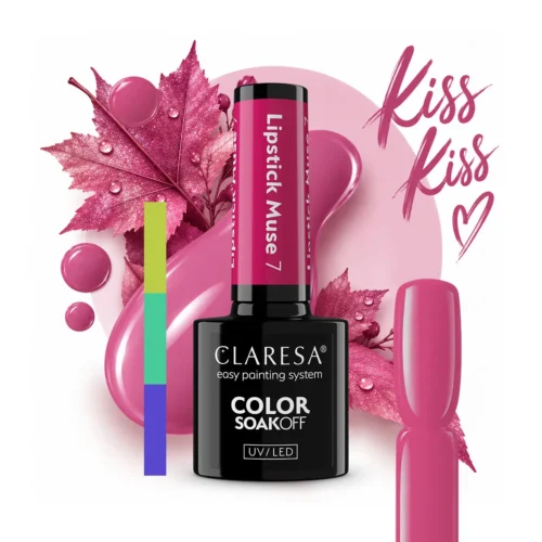 Claresa LIPSTICK MUSE 07 "Vibrant Fuchsia" Gel Nail Polish (5g) - Image 4