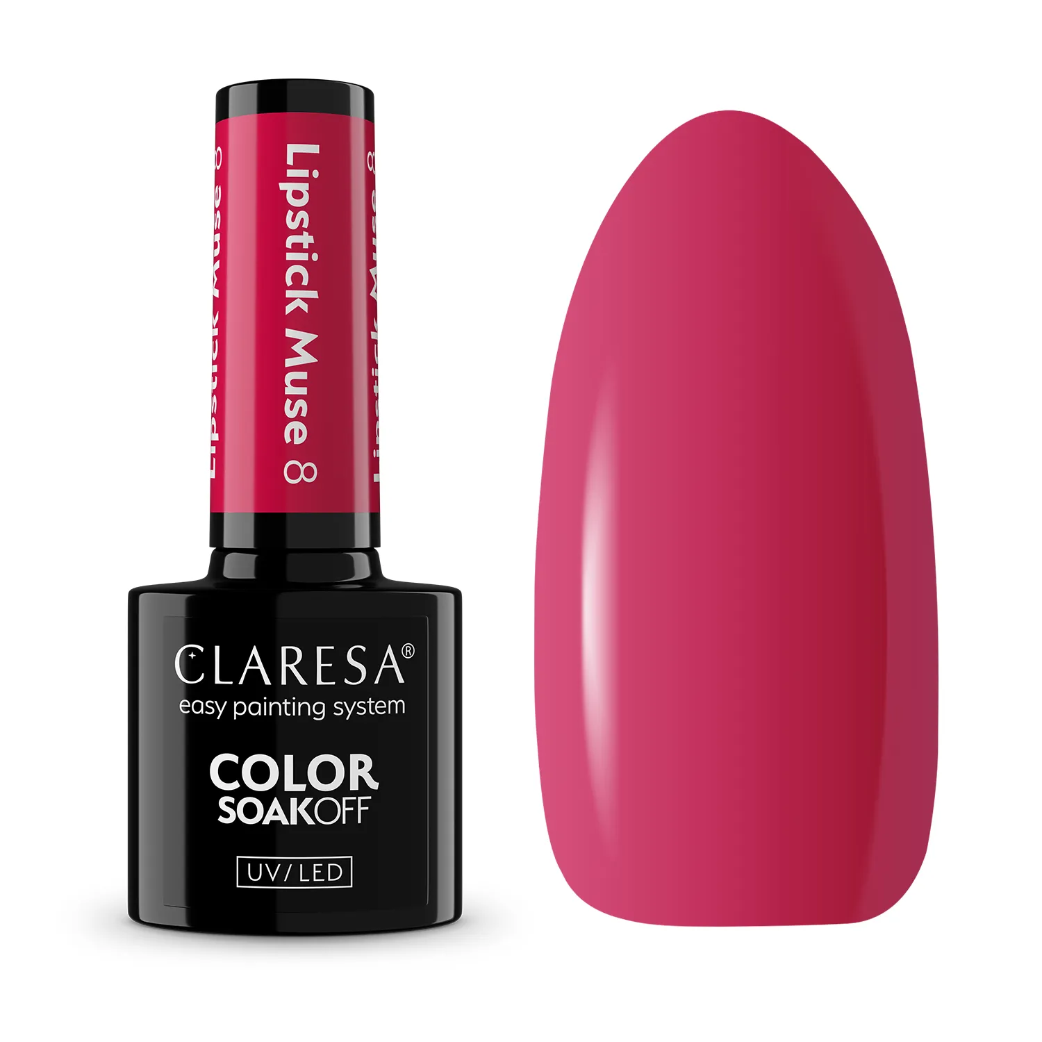 Claresa LIPSTICK MUSE 08 "Raspberry Pink" Gel Nail Polish (5g)