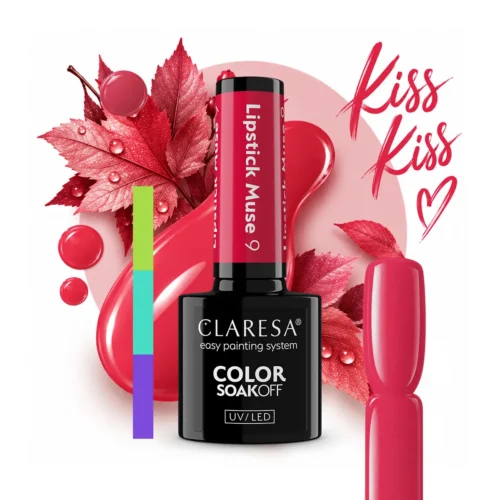 Claresa LIPSTICK MUSE 09 "Raspberry Fuchsia" Gel Nail Polish (5g) - Image 4