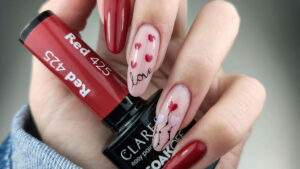 Claresa red gel nail polish for a classic glossy red manicure
